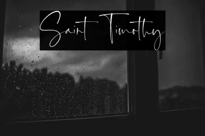Saint Timothy Schriftart examples