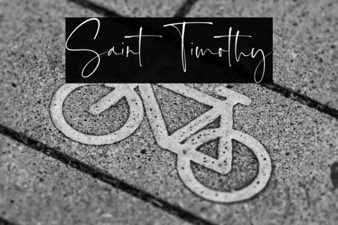Saint Timothy Schriftart examples