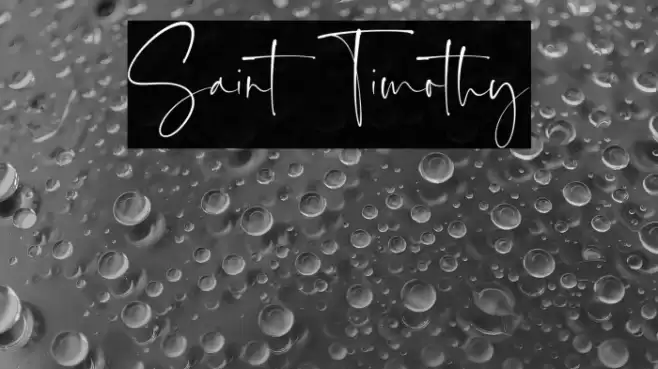 Saint Timothy Schriftart examples