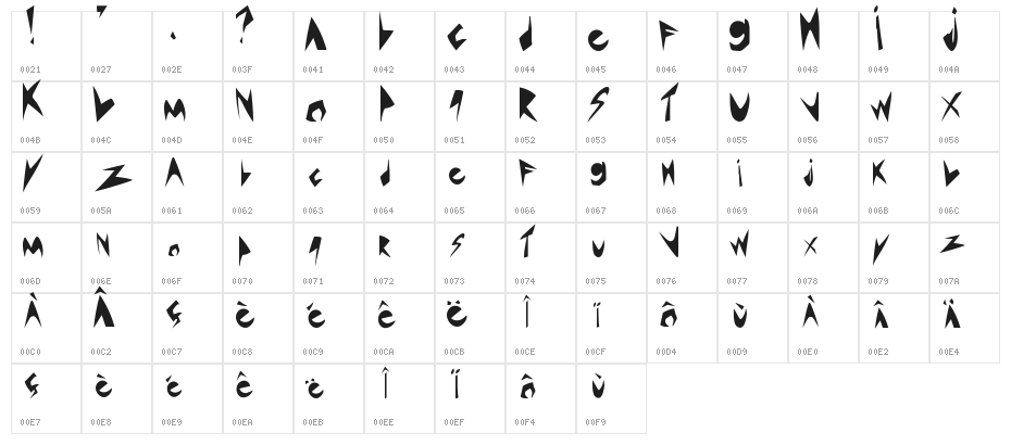 Saint Valentin 1.3 Character Map