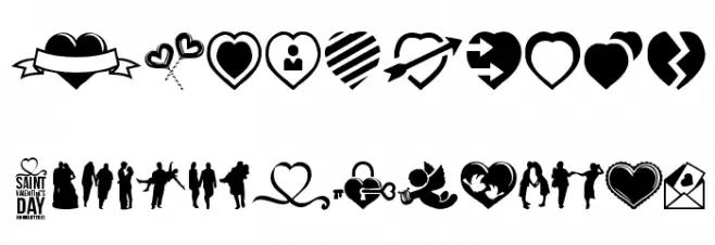Saint Valentine's Day Font OTHER CHARS