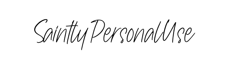 Saintly Personal Use  नि: शुल्क फ़ॉन्ट्स डाउनलोड