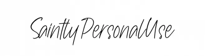 Saintly Personal Use  नि: शुल्क फ़ॉन्ट्स डाउनलोड