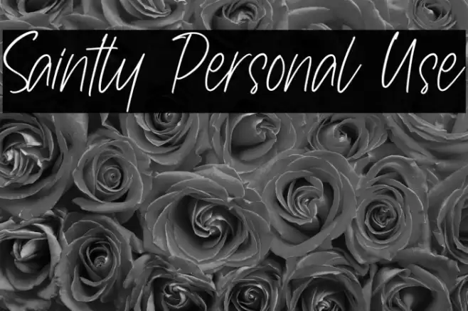 Saintly Personal Use Font examples