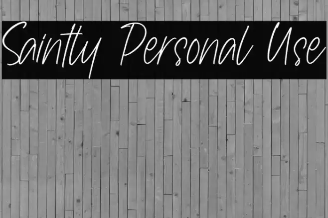 Saintly Personal Use Font examples
