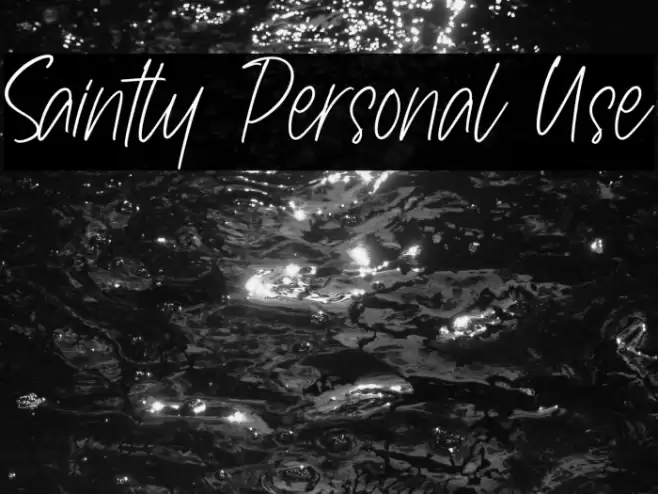 Saintly Personal Use Font examples