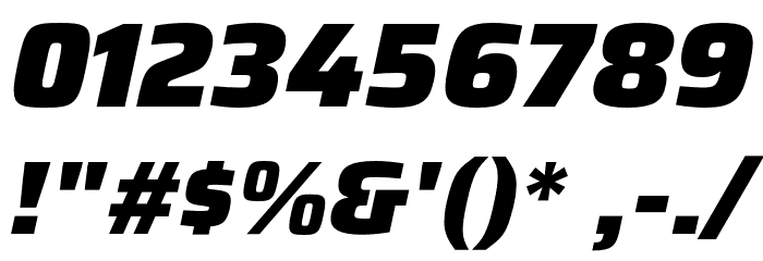 Saira Black Italic Font OTHER CHARS