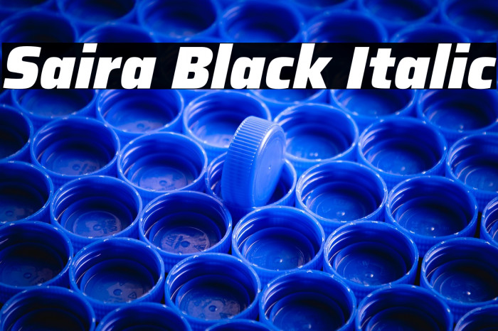 Saira Black Italic Example 1