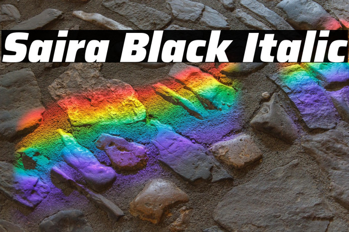 Saira Black Italic Example 3