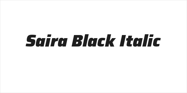 Saira Black Italic Logo