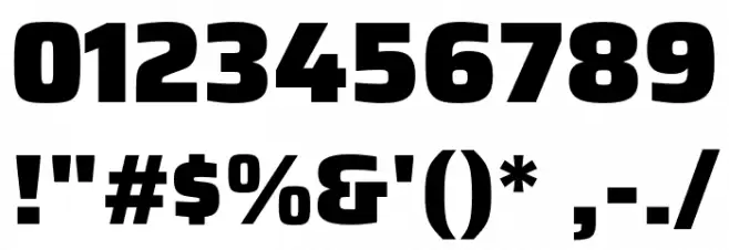 Saira Black Font OTHER CHARS