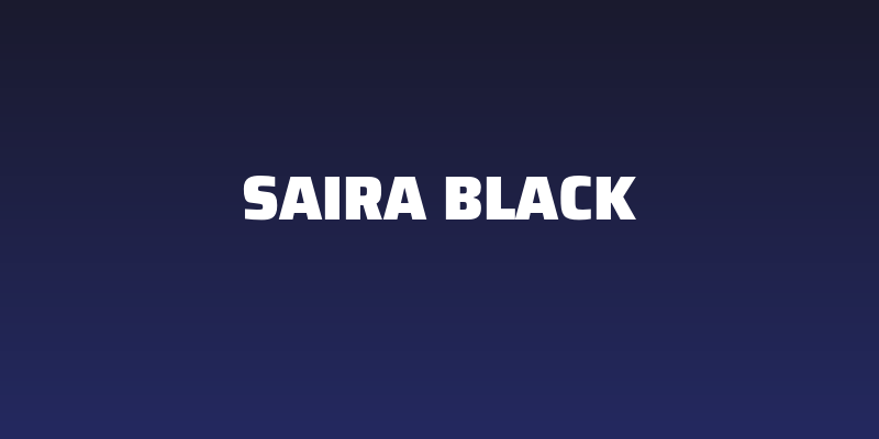 Saira Black Social Header
