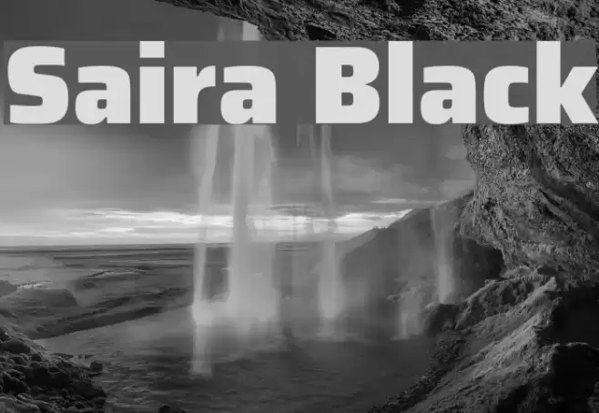 Saira Black Font examples