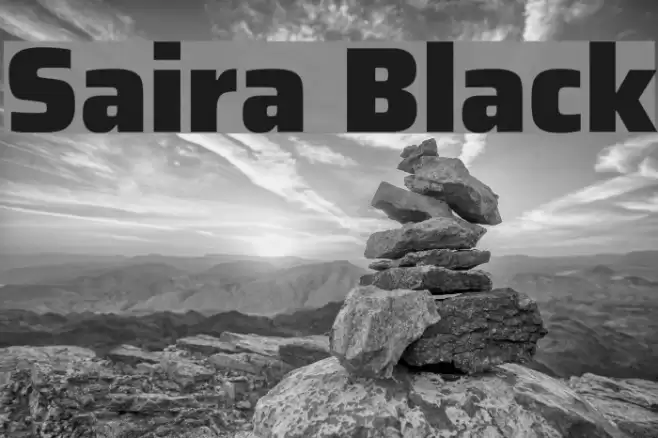 Saira Black Font examples