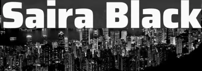 Saira Black Font examples
