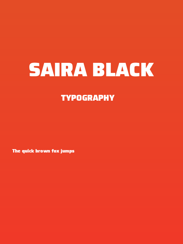 Saira Black Poster