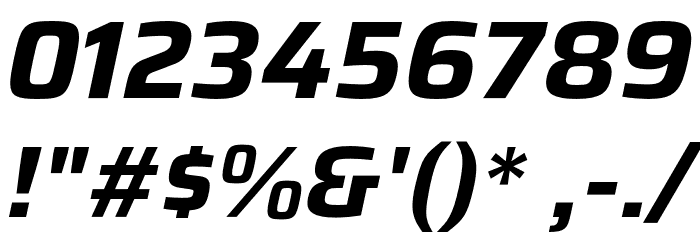Saira Bold Italic Font OTHER CHARS