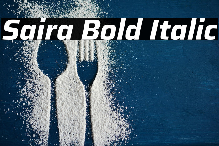 Saira Bold Italic Example 1