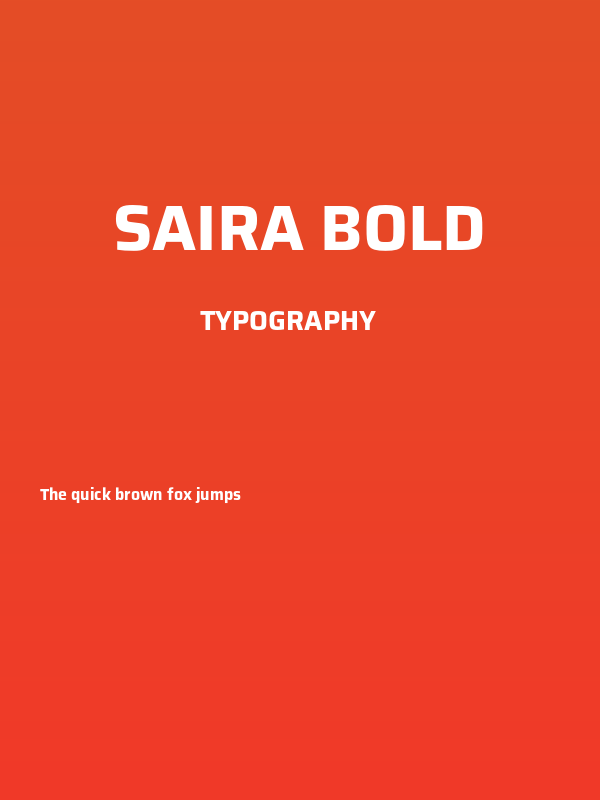 Saira Bold Poster