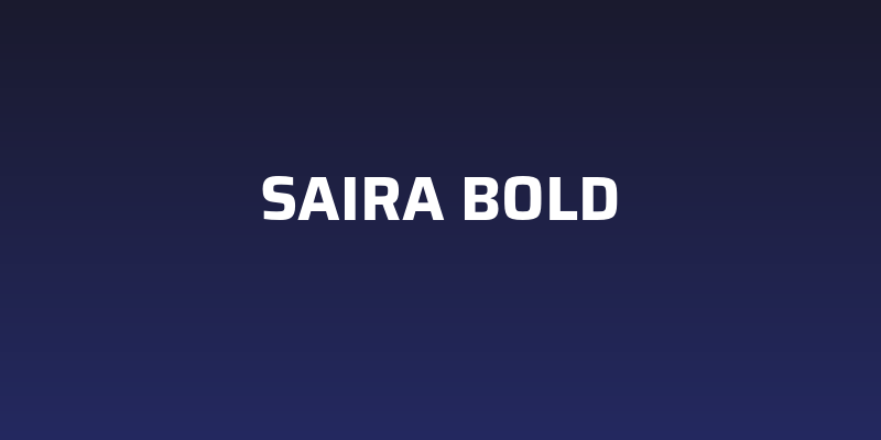 Saira Bold Social Header