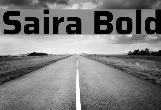 Saira Bold Font examples