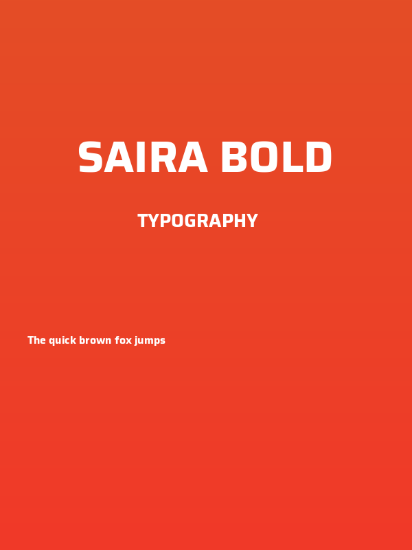 Saira Bold Poster