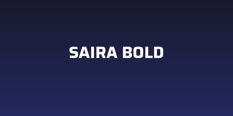 Saira Bold Social Header