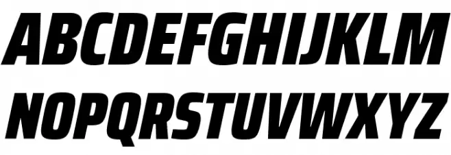 Saira Condensed Black Italic Polices MAJUSCULES