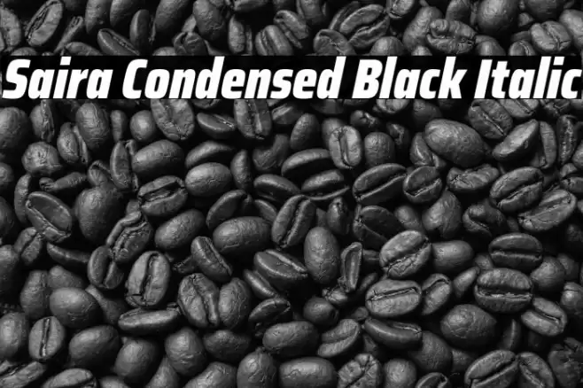 Saira Condensed Black Italic Font examples