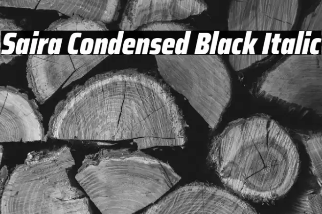 Saira Condensed Black Italic Font examples