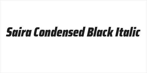 Saira Condensed Black Italic Logo