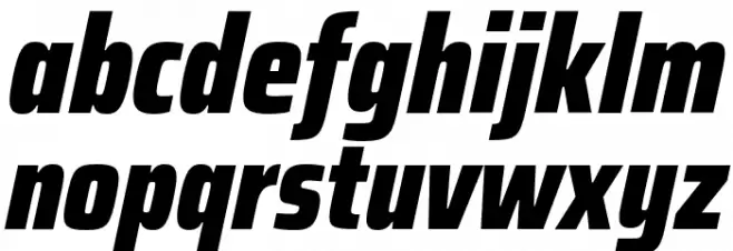 Saira Condensed Black Italic Font LOWERCASE