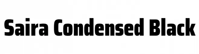 Saira Condensed Black  Frei Schriftart Herunterladen