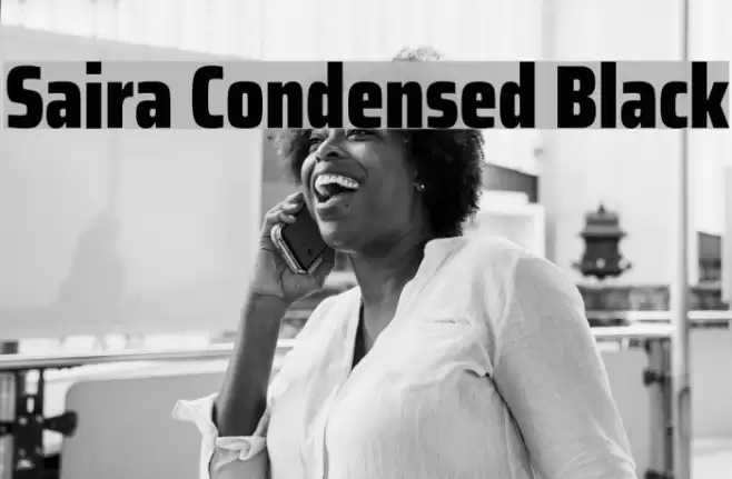 Saira Condensed Black Font examples