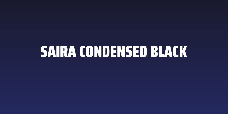 Saira Condensed Black Social Header