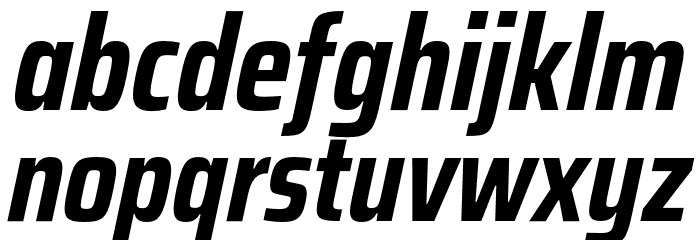 Saira Condensed Bold Italic Font LOWERCASE