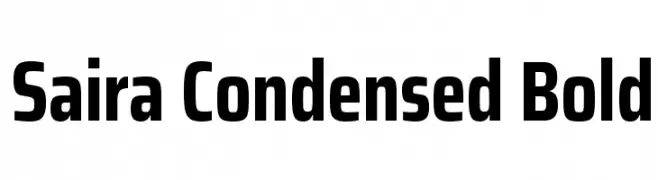 Saira Condensed Bold  नि: शुल्क फ़ॉन्ट्स डाउनलोड