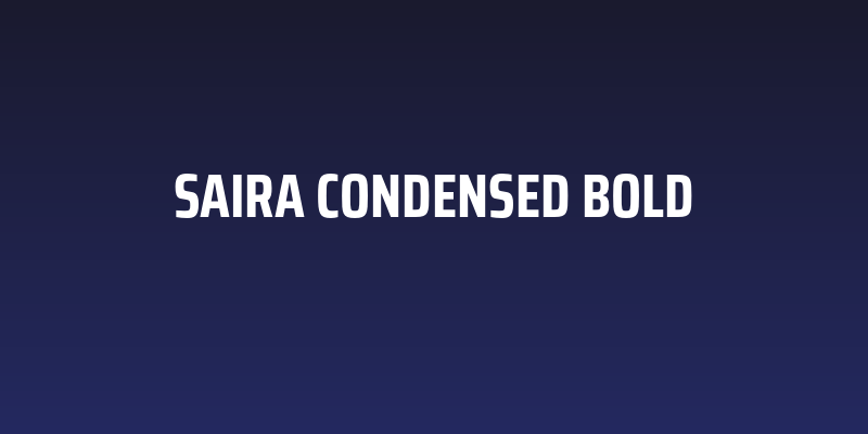 Saira Condensed Bold Social Header