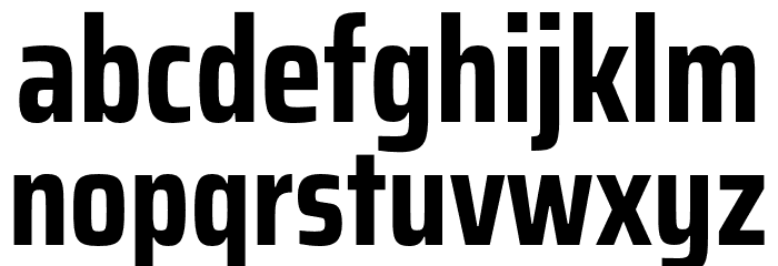 Saira Condensed Bold Font LOWERCASE