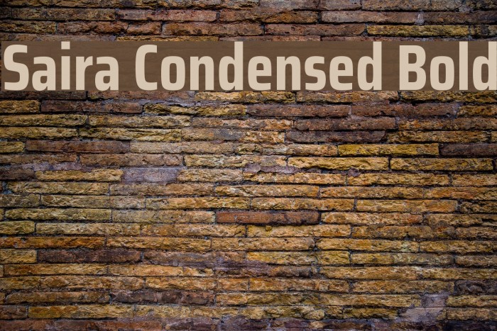 Saira Condensed Bold Font examples