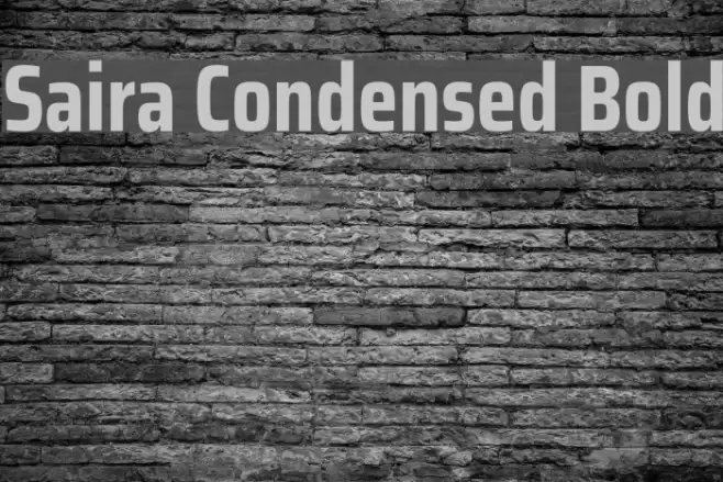 Saira Condensed Bold Font examples