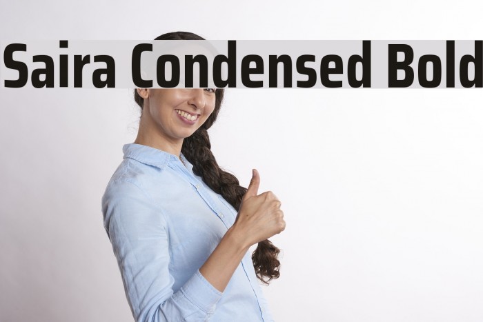 Saira Condensed Bold Font examples
