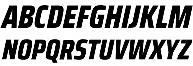 Saira Condensed ExtraBold Italic 字体 大写