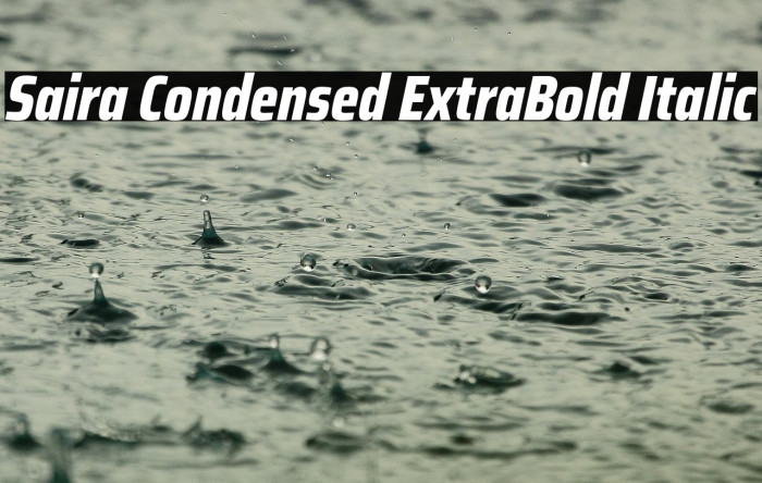 Saira Condensed ExtraBold Italic Example 2
