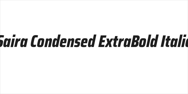 Saira Condensed ExtraBold Italic Logo