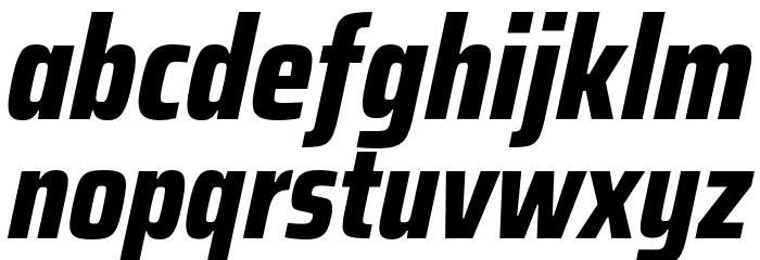Saira Condensed ExtraBold Italic Font LOWERCASE