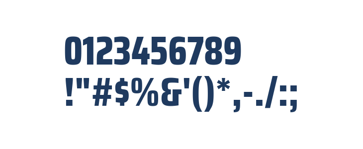 Saira Condensed ExtraBold Other Characters