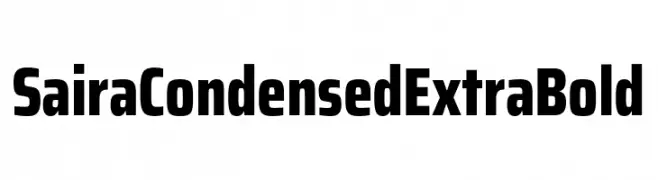 Saira Condensed ExtraBold  नि: शुल्क फ़ॉन्ट्स डाउनलोड