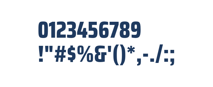 Saira Condensed ExtraBold Other Characters