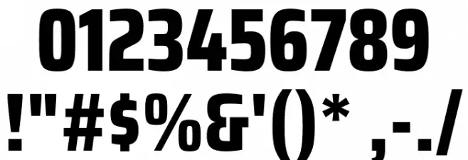 Saira Condensed ExtraBold Font OTHER CHARS